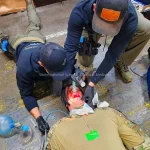Students performing casualty treatment during advanced tactical medicine course