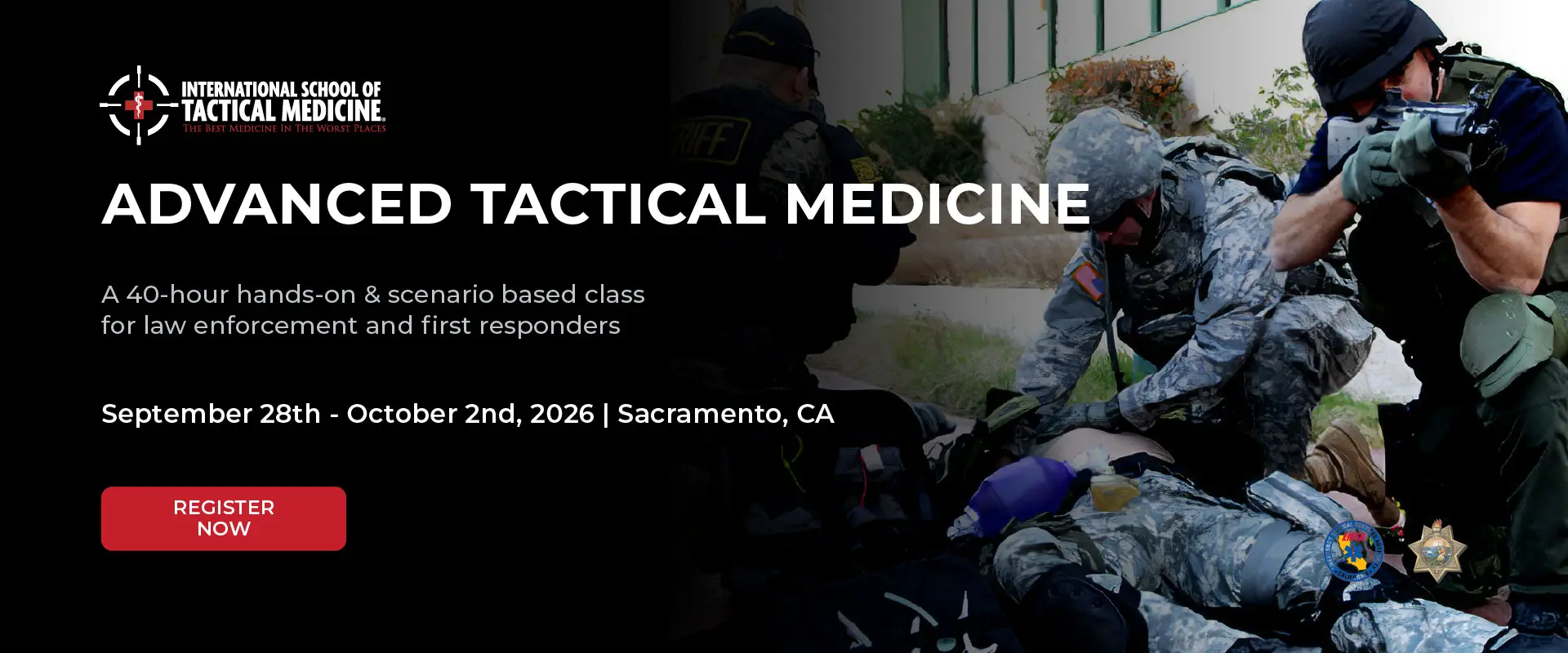 September_ATM_Banner First responders providing medical treatment in a tactical environment